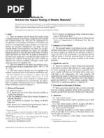 Notched Bar Impact Testing of Metallic Materials: Standard Test Methods For