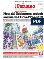 Meta Del Gobierno Es Reducir Anemia de 43.5% A 19% Al 2021: Midis Lanza Campaña Papeao Y Apapachao