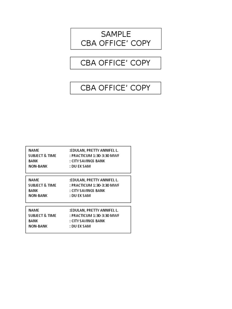 Sample Cba Office' Copy Cba Office' Copy Cba Office' PDF