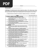 I. Directions: The Following Survey Aims To Identify The Extent of The Needs of Your School