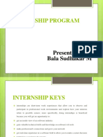 Internship Program: Presented by Bala Sudhakar M