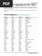 Lista de Verbos em Inglês Regulares e Irregulares | PDF | Language ...