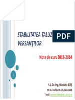 C10 + Stabilitatea Taluzurilor Si Versantilor PDF
