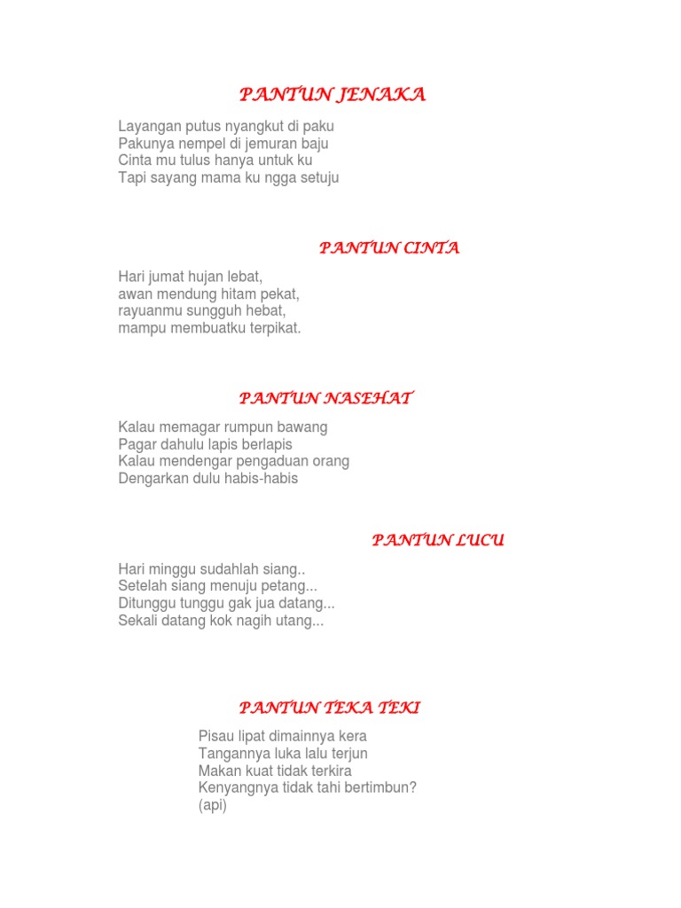 Klipping Pantun