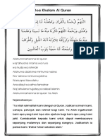 Doa Khatam Al Quran Arab