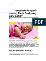 Apa Penyebab Penyakit Kuning Pada Bayi Yang Baru Lahir