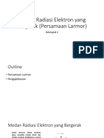 Medan Radiasi Elektron Yang Bergerak (Persamaan Larmor)