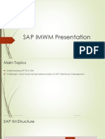 SAP IMWM Presentation