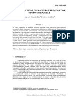 Análise de Vigas de Madeira Pregadas Com Seção Composta I