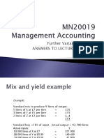 MN20019 Further Variance Analysis W Answers