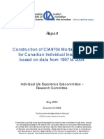 Construction of CIA9704 Mortality Tables For Canadian Individual Insurance Based On Data From 1997 To 2004