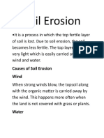 Causes of Soil Erosion Wind