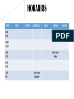 Horarios de Clase