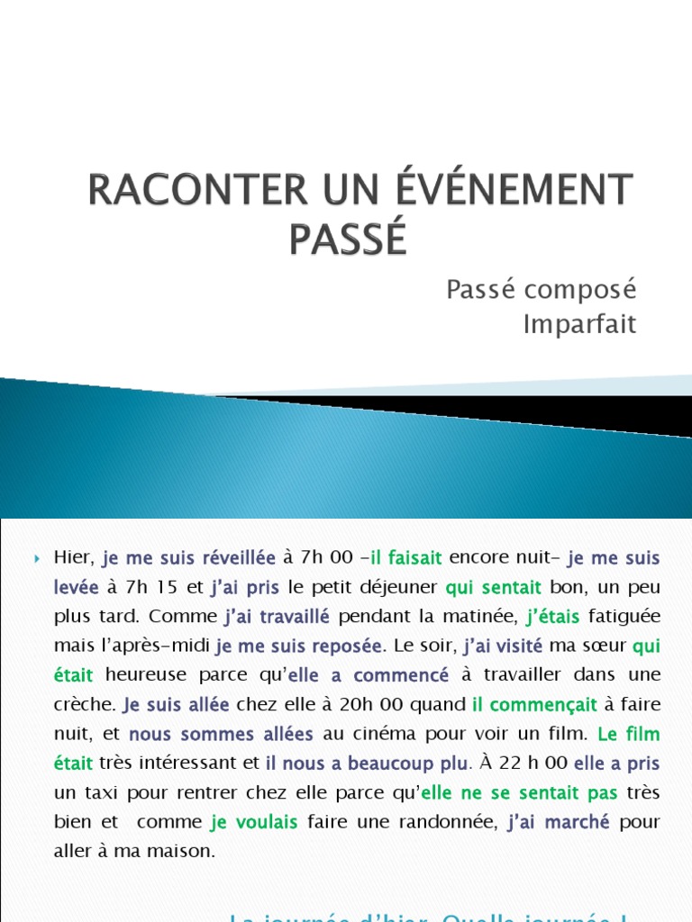 Passé Composé et Imparfait en Français | PDF | Verbe | Mécanique du langage