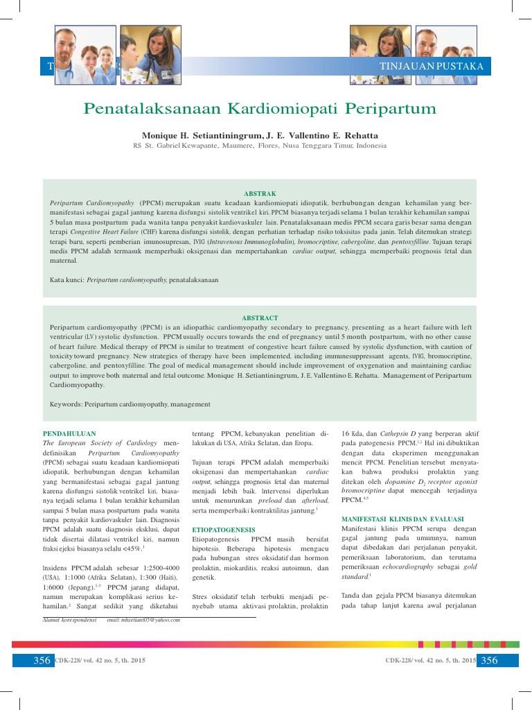 Penatalaksanaan Kardiomiopati Peripartum | PDF