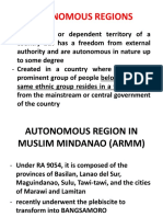 Autonomous Regions: - Sub-Division or Dependent Territory of A