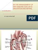 Guidelines On The Management of Valvular Heart Disease (Esc 2012) "Mitral Regurgitation and Mitral Stenosis"