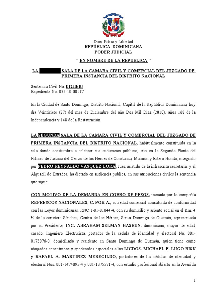 Sentencia Módulo Estructuración de La SEntenia | PDF | República ...
