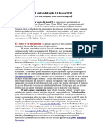 El Teatro Desde Principios Del Siglo XX Hasta 1939 - Tendencias (La Comedia Burguesa, El Esperpento, El Teatro Poético), Autores y Obras Representativas