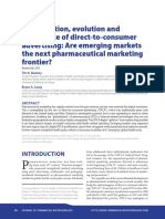 Globalization, Evolution and Emergence of Direct-To-Consumer Advertising: Are Emerging Markets The Next Pharmaceutical Marketing Frontier?