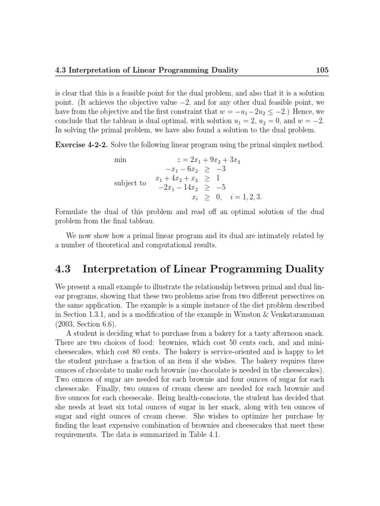 4.3 Interpretation of Linear Programming Duality | PDF | Linear ...