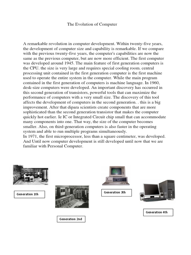 Evolution of Computer Generations | PDF | Technology & Engineering