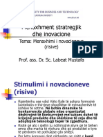 Ligjerata e Dymbedhjete Menaxhimi I Inovacionit