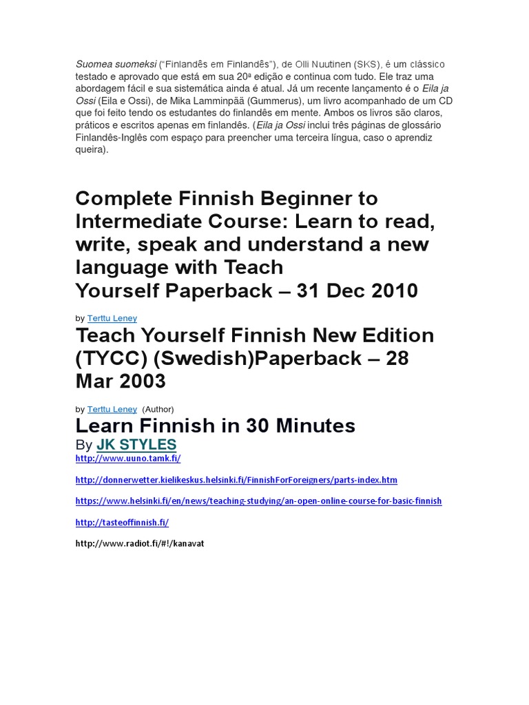Suomea Suomeksi | PDF