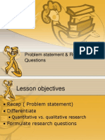 Problem Statement & Research Questions
