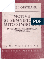 Oisteanu Andrei Motive Si Semnificatii Mito Simbolice in Cultura Traditionala Romaneasca 1989 PDF