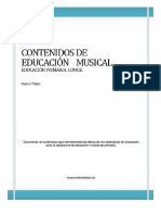 Contenidos de Primaria de Educación Musical PDF