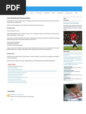 Cara Membuka Dan Menutup Rapat Pdf