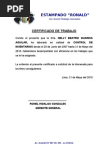 Modelo Certificado de Trabajo