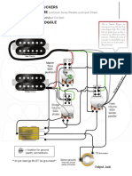 2 HUMBUCKERS Wiring Diagram Push/Pull Tone & Volume Controls