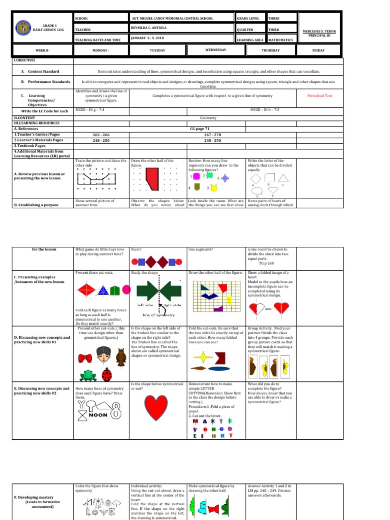 Symmetry and Traffic Rules Lesson Plan | PDF | Symmetry | Idiom