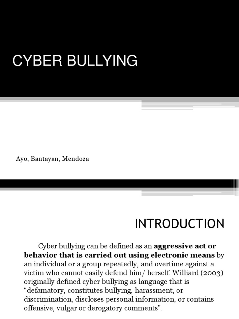 Understanding Cyber Bullying Dynamics | PDF | Cyberbullying | Bullying