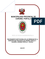 Perfil Gerencias de La Municipalidad Provincial