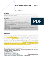 Subarachnoid Hemorrhage: An Update