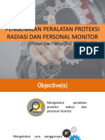 Pengenalan Peralatan Proteksi Radiasi Dan Personal Monitor