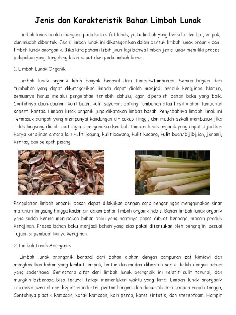 Kerajinan Dari Bahan Limbah Lunak
