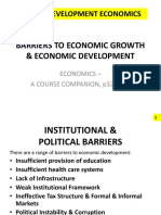 Barriers to Growth & Development
