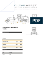 Caterpillar 140G Motor Grader: Selected Dimensions