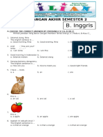 SOAL ULANGAN AKHIR SEMESTER 2 BAHASA INGGRIS