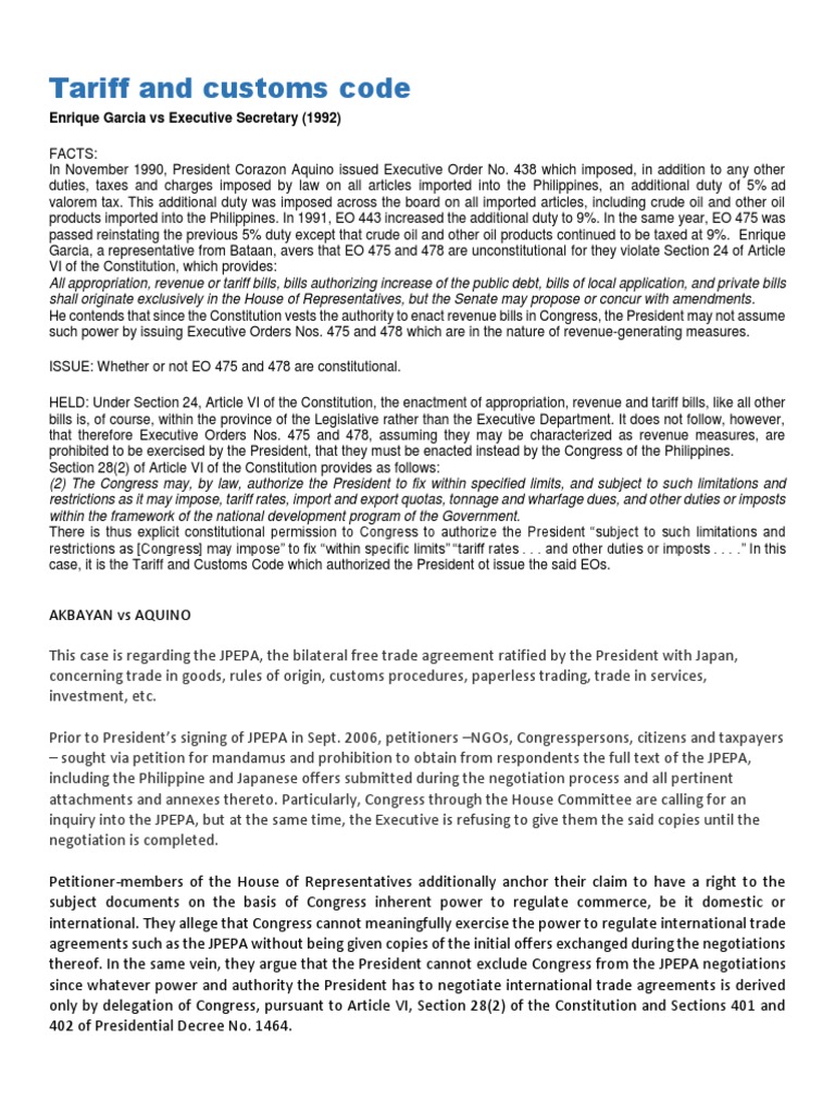 Tariff and Customs Code PDF Contempt Of Court Injunction