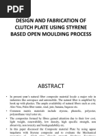 Design and Fabrication of Clutch Plate Using Styrene Based Open Moulding Process