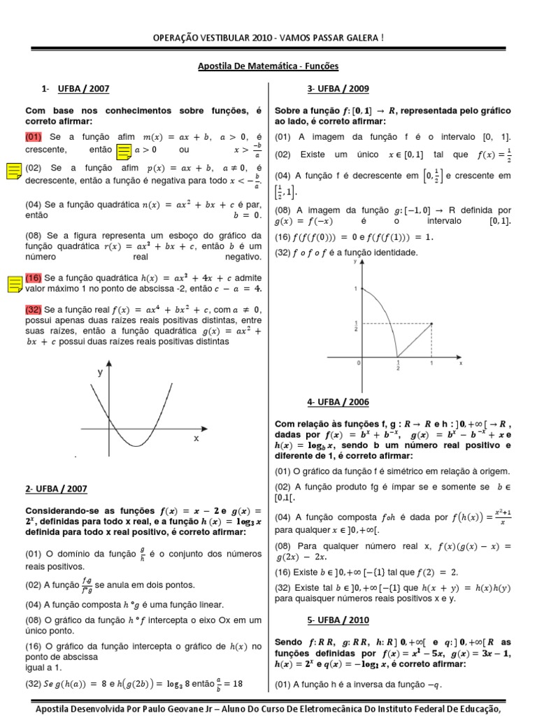 Apostila De Matematica1 Funcoes Funcao Matematica Numero Real