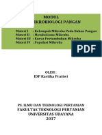 Modul Mk. Mikrobiologi Pangan: Fakultas Teknologi Pertanian Universitas Udayana 2017