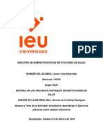 Maestría en administración de salud: Ejercicios contables