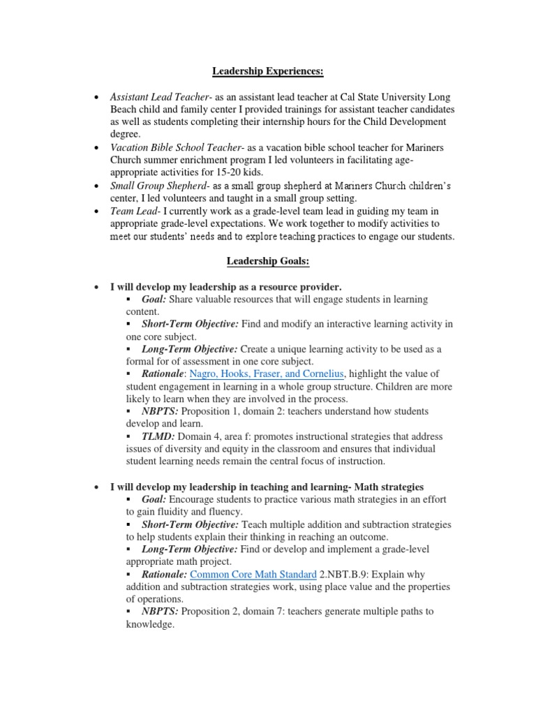 Leadership Development in Education | PDF | Common Core State Standards ...
