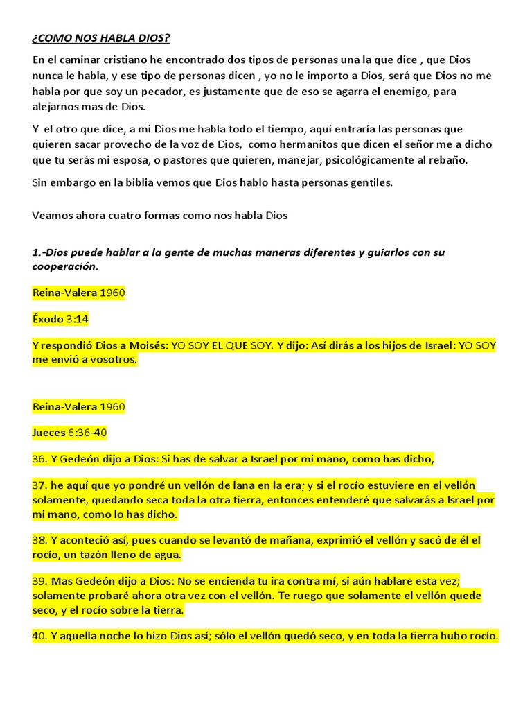 Cómo Dios Nos Habla Hoy | PDF | espíritu Santo | Epístola a los hebreos